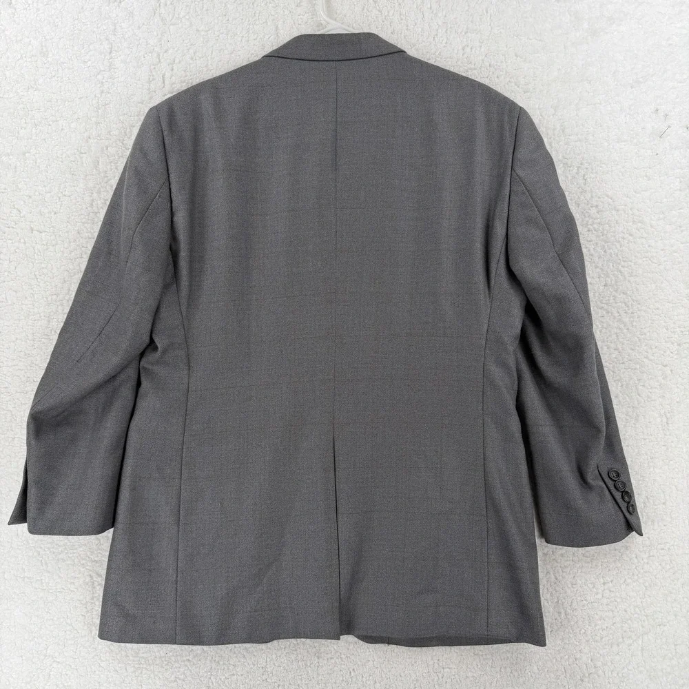 Joseph & Feiss Sport Coat Mens 42 Short Gray‎ Plaid Wool Two Button Notch Lapel